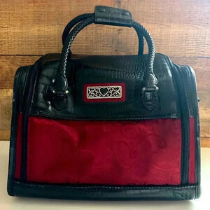 Rare Brighton Vintage Leather Croc Embossed Cosmetic/Travel Bag